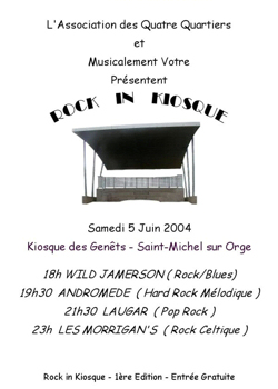 Affiche du 1èr Rock'in Kiosque